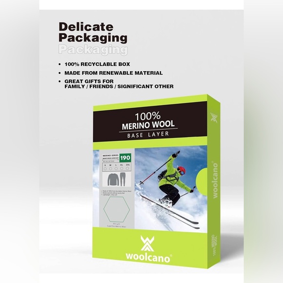 Men's 100% Merino Wool Base - Picture 6 of 6